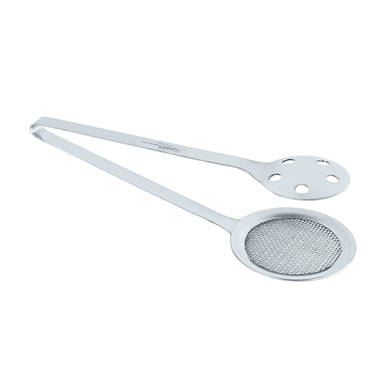 Wukusy Apex stainless steel skimmer serving tong with long handle, ideal for kitchen cooking and serving tasks.