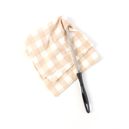 Wukusy non-extendable dusting cloth with handle for home cleaning, showing the cloth attached to the handle for dusting surfaces.