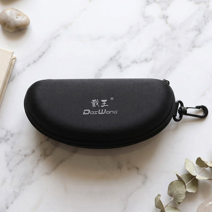 Zipper Hard Shell Sunglasses Case With Clip For Secure Travel Protection (1 Pc)