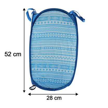 Foldable Wukusy laundry basket with fabric mesh design, 52x30x30cm, for clothes storage and organization.