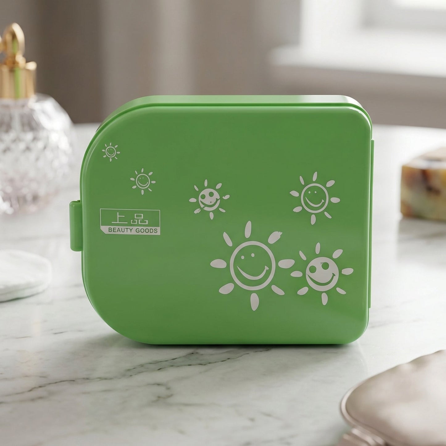 Wukusy plastic pill organizer with three compartments, portable medicine storage case for daily medication management