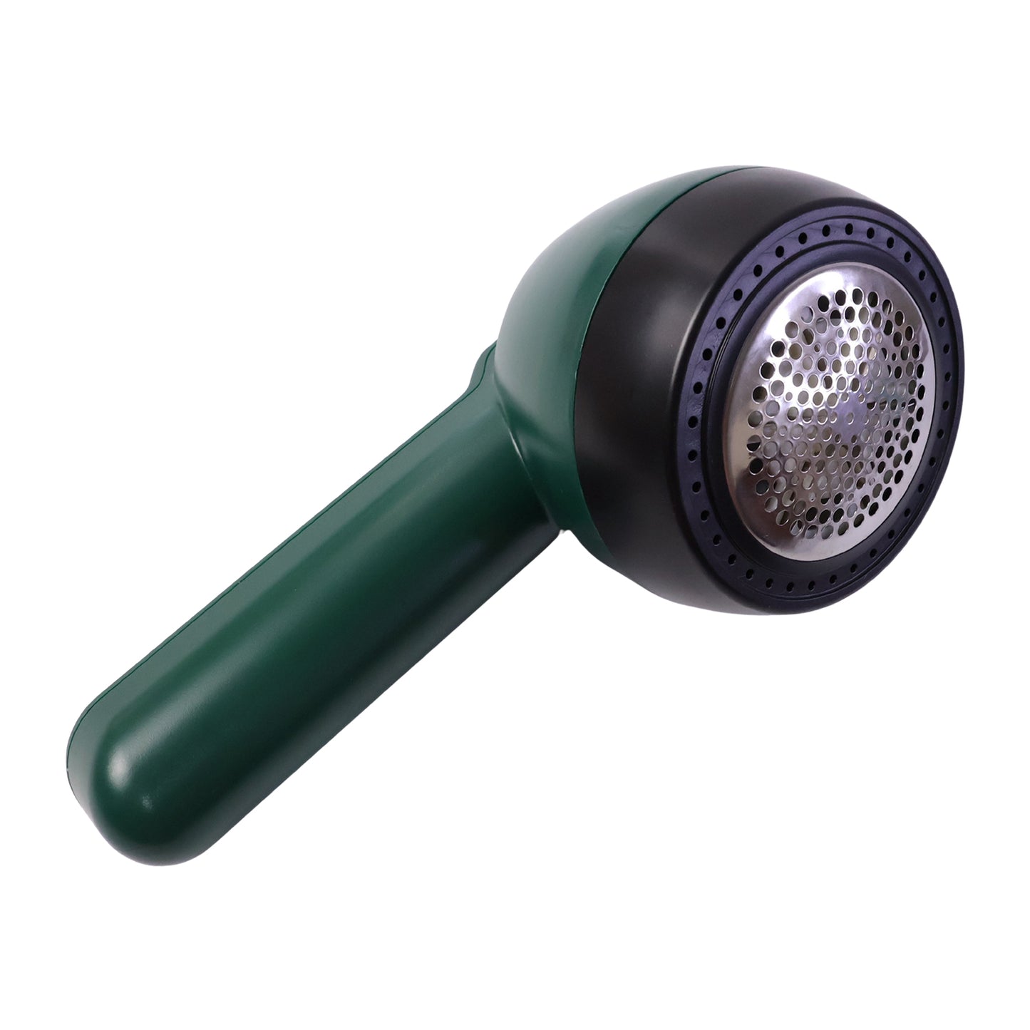 Wukusy rechargeable electric lint remover with cleaning brush, compact handheld device for removing lint and fuzz from clothing.