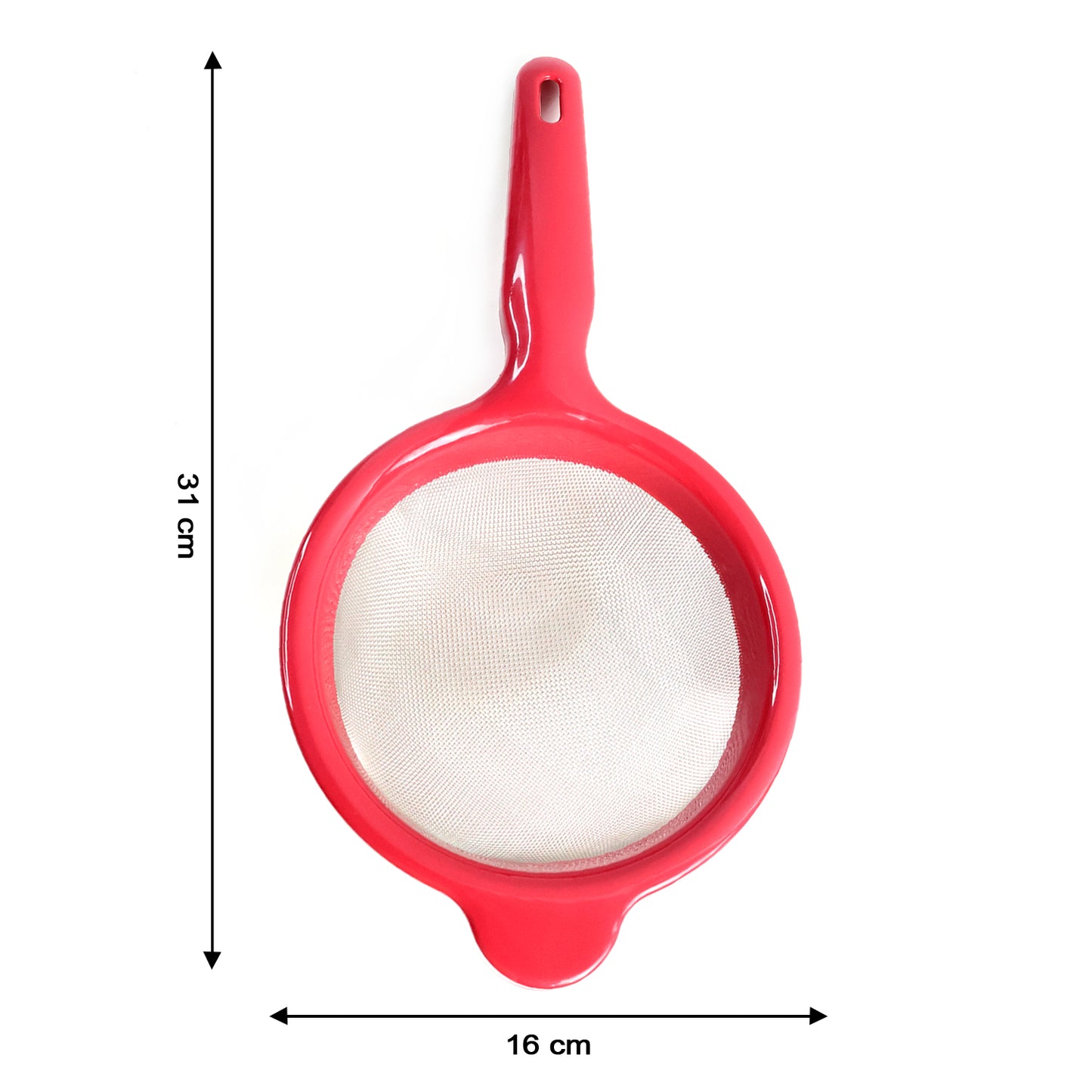 Wukusy Apex Medium Pulpy Juice Strainer for home kitchen, showcasing its mesh design and sturdy frame for straining juice.