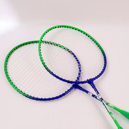 Lightweight Wukusy kids badminton racket set with two rackets and carrying bag, ideal for young players and beginners