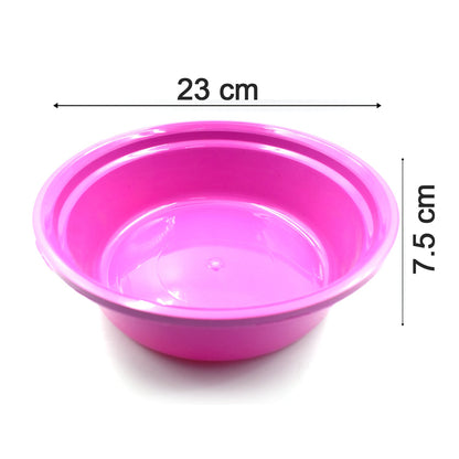 Set of three Wukusy household storage plastic round bowls, tubs, baskets, and buckets for organization and home improvement.