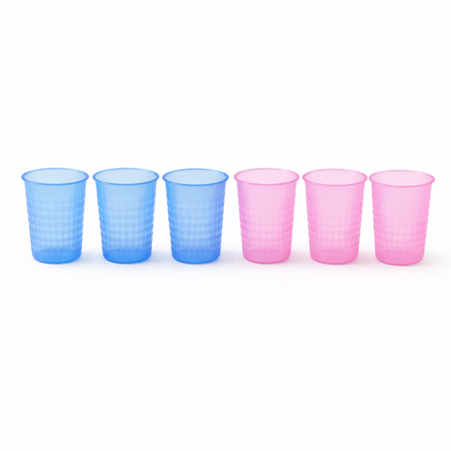 Set of six unbreakable plastic drinking glasses by Wukusy, 200ml each, with clear durable design for everyday use.