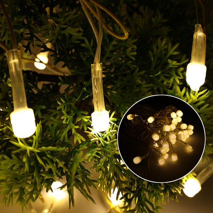Wukusy LED decorative string fairy lights, 10 meters long, ideal for home decor with warm glowing bulbs on a flexible wire.