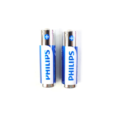 Two Wukusy alkaline AAA batteries with ultra-long-lasting power, displayed in a clear image showing the battery design.