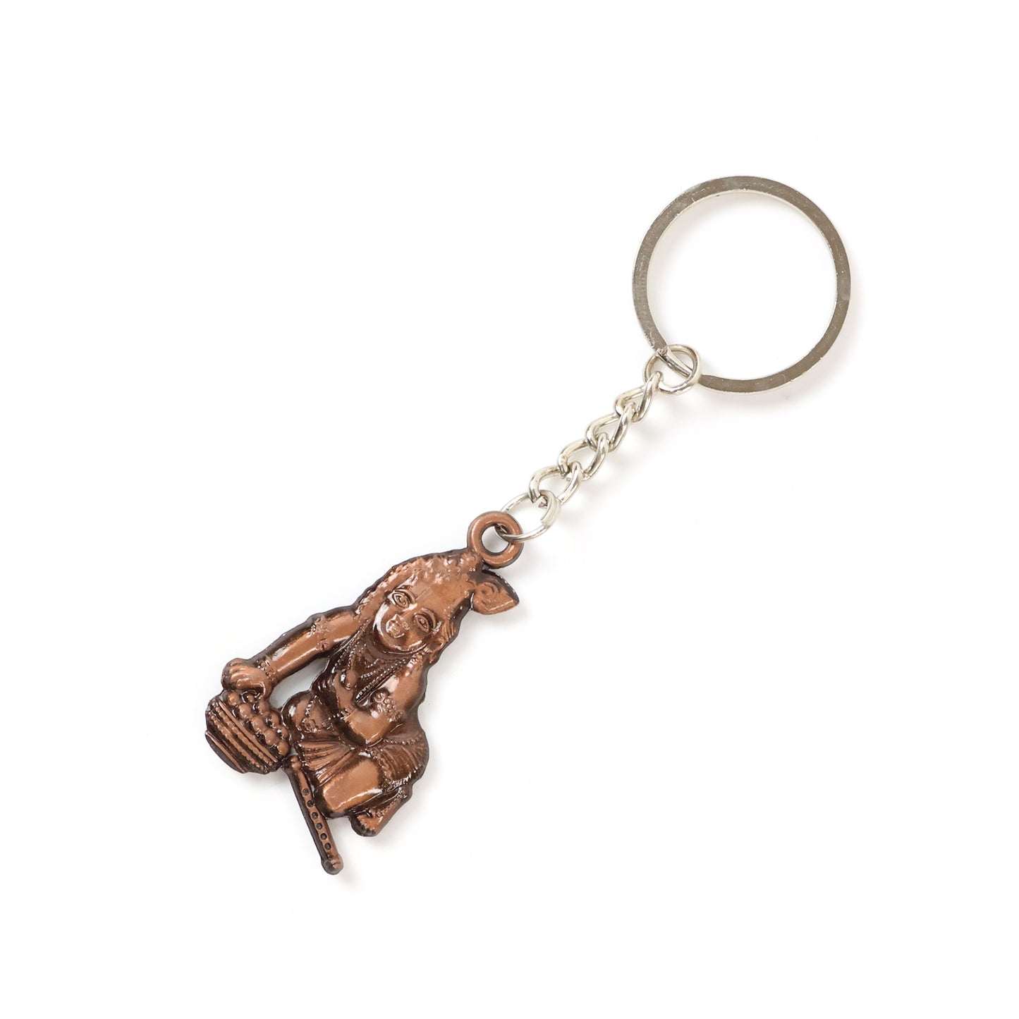 Wukusy Bal Krishna crawling design keychain featuring detailed Bal Krishna figure, perfect for decorative or carrying purposes.