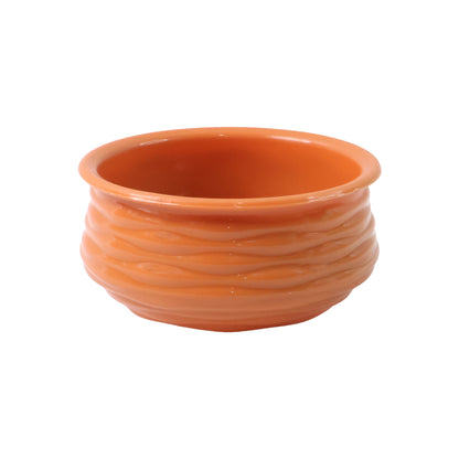 Handcrafted terracotta-style Handi bowl by Wukusy, featuring a rustic design perfect for home and kitchen use.