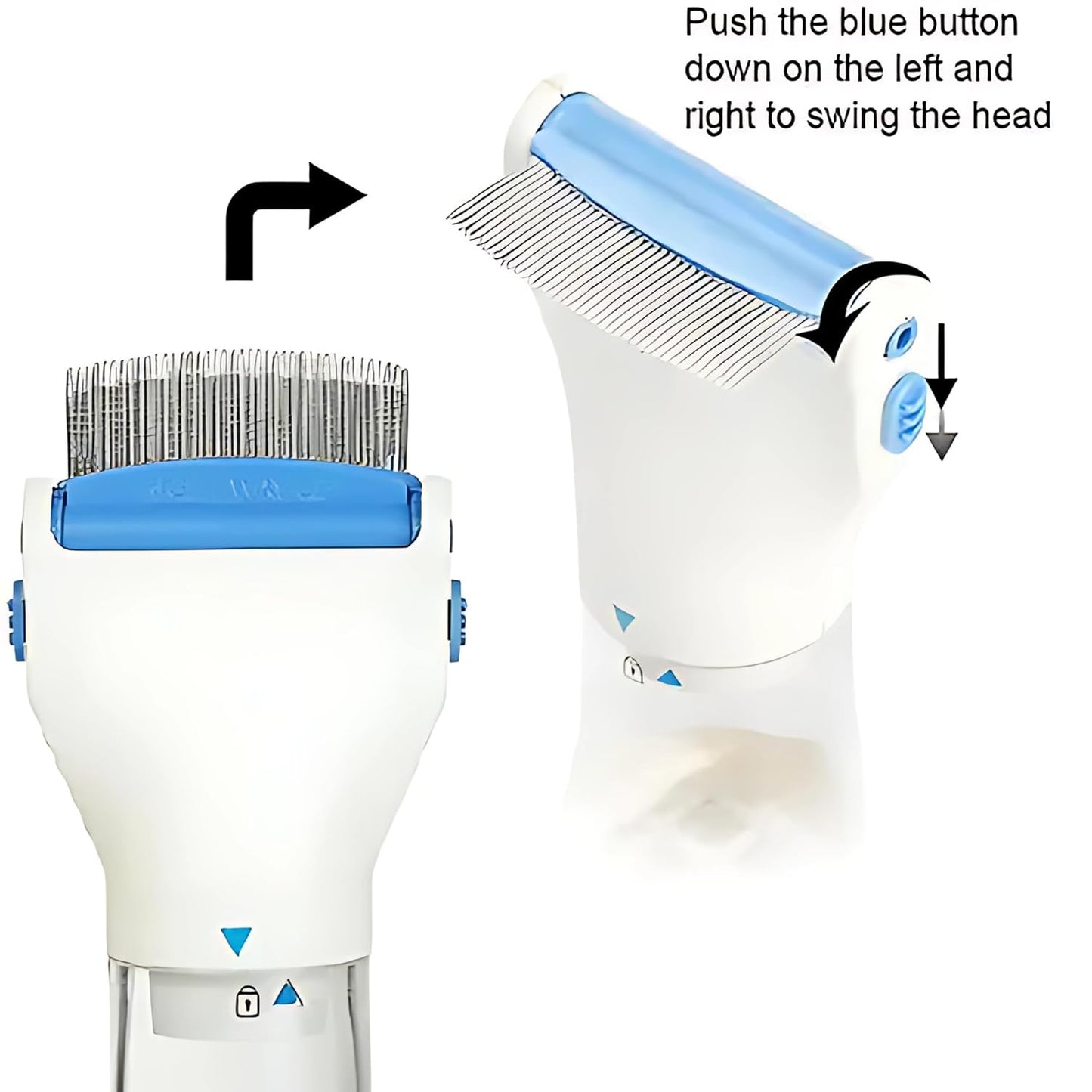 Wukusy electric anti-lice vacuum comb set with multiple comb attachments for lice removal and scalp cleaning.