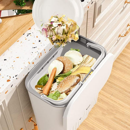 Plastic kitchen dustbin by Wukusy, compact and stylish, with a sleek design suitable for modern kitchen spaces.