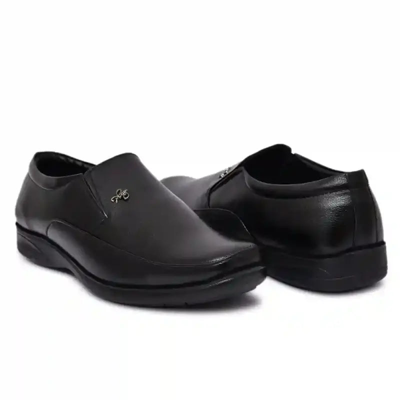 Black Ekom men's formal moccasin shoes designed for office wear, featuring sleek style and comfortable fit for men and boys.