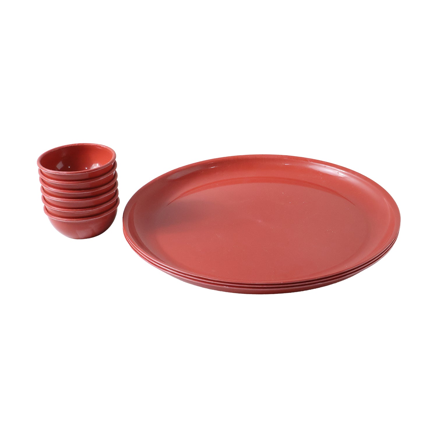 Wukusy multipurpose serving plate and bowl set with 3 colorful plates and 6 bowls, ideal for serving and presentation.