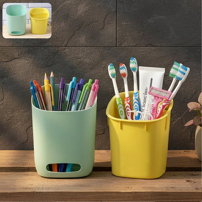 Wukusy 2-in-1 multipurpose organizer holder with compartments for storage and organization of desk or bathroom items.