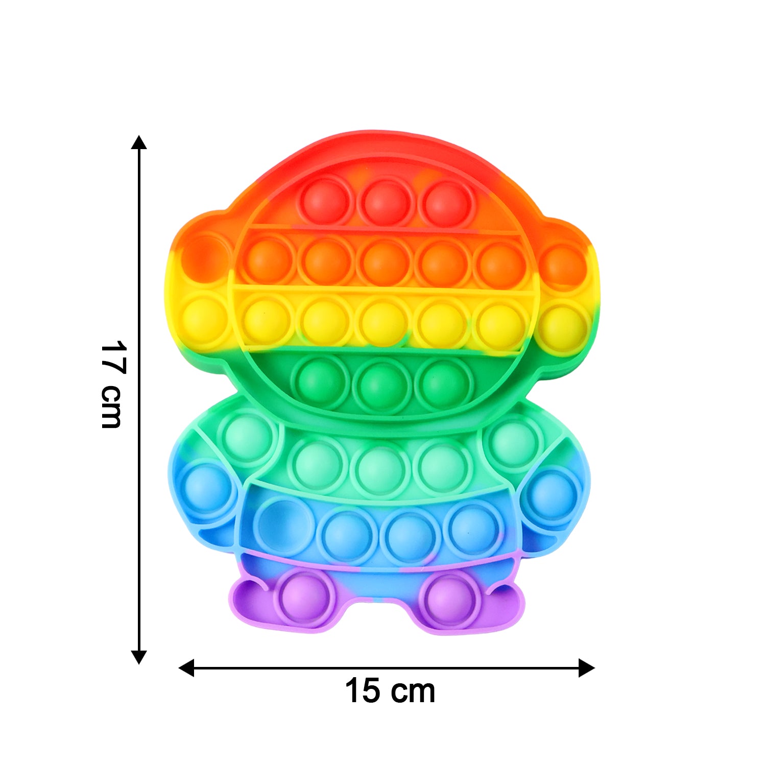 Wukusy Premium Astronaut Silicone Pop It Fidget Toy with colorful bubbles for stress relief and tactile fun.