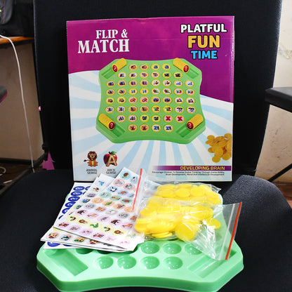 Wukusy Flip Match educational puzzle game toy with colorful matching cards and game pieces for kids.