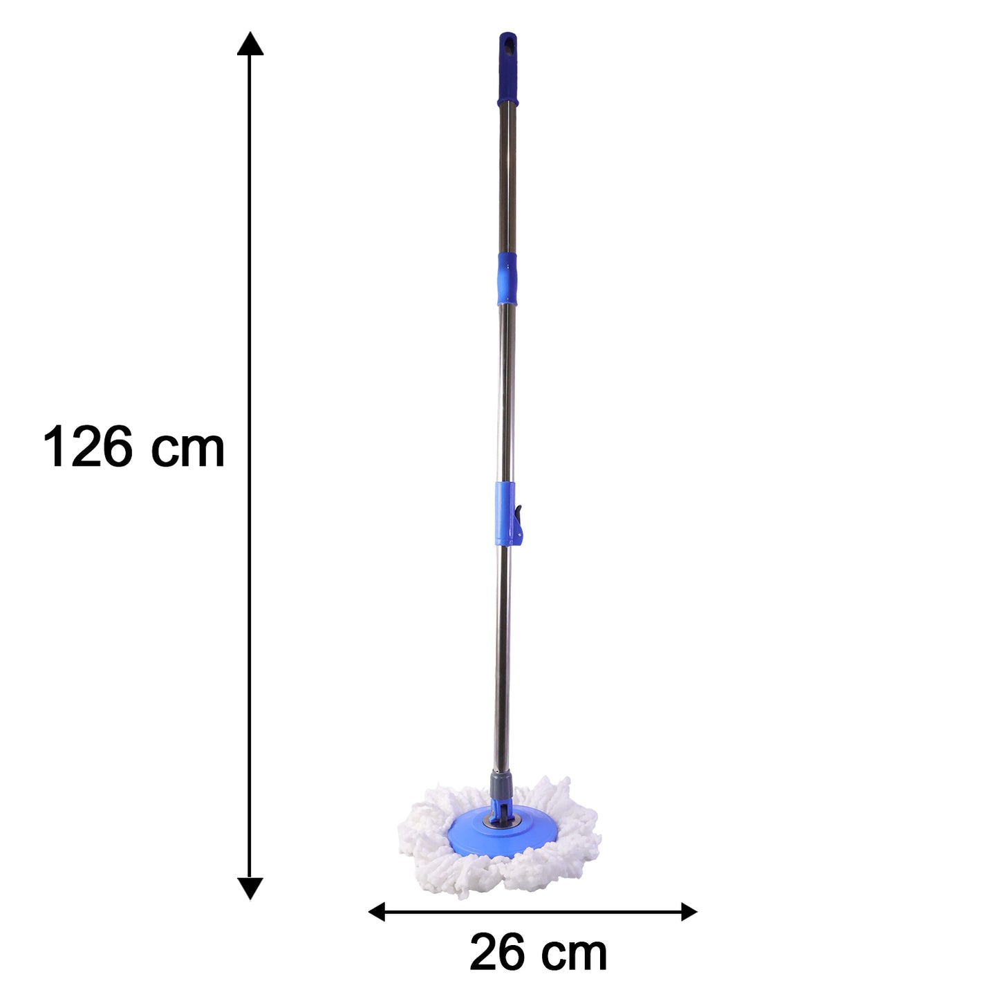 Wukusy 360 degree rotating spin mop set with adjustable handle and microfiber cleaning pad for easy floor cleaning.