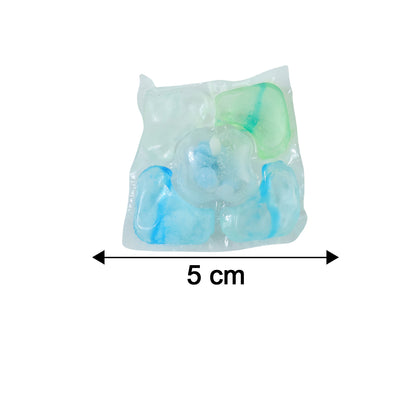 Wukusy Ultra Clean Liquid Laundry Detergent Pods in a 25-pack, showing white pods with blue and green accents in a clear container.