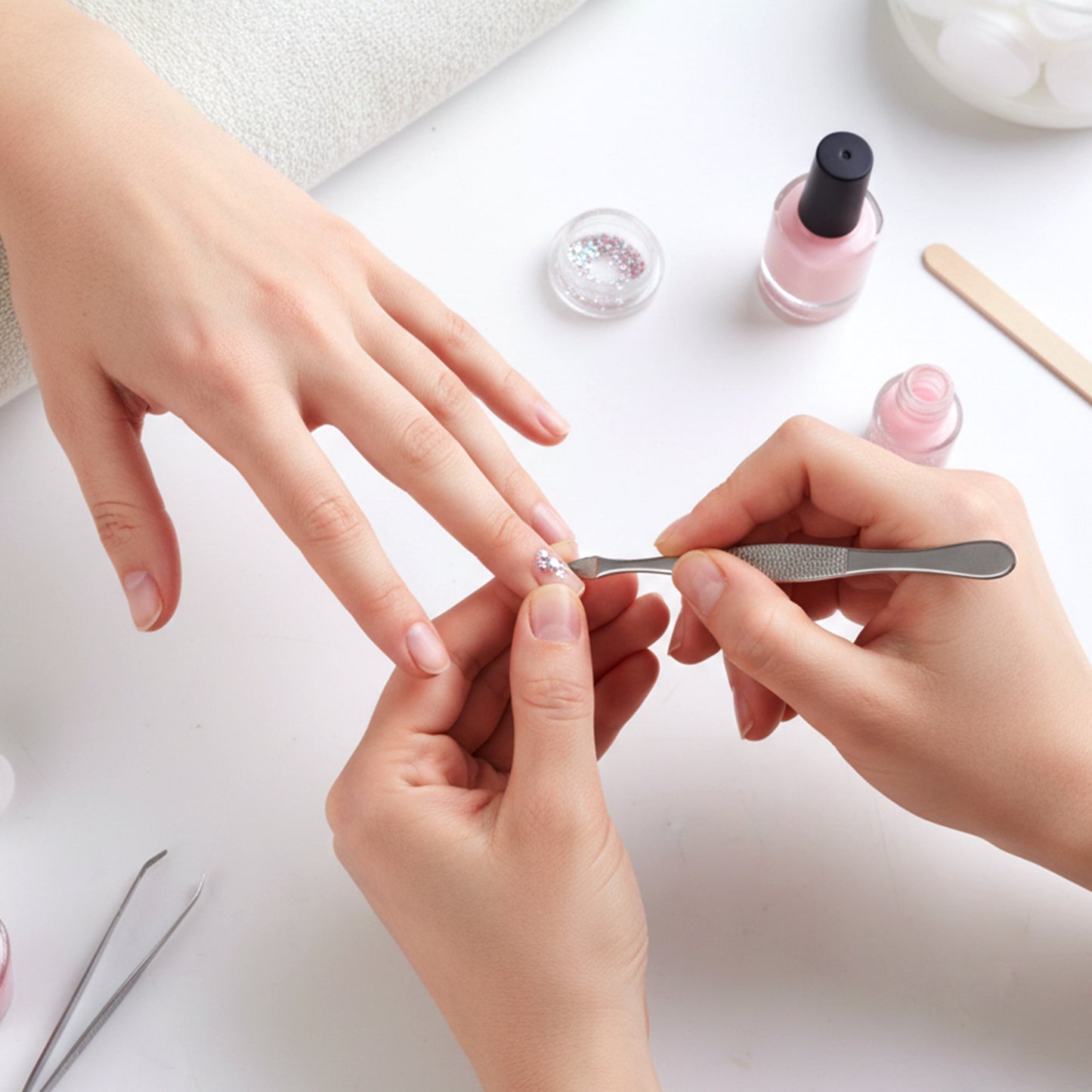 Wukusy 6-in-1 premium nail care manicure and pedicure grooming kit with various tools for nail trimming and shaping.