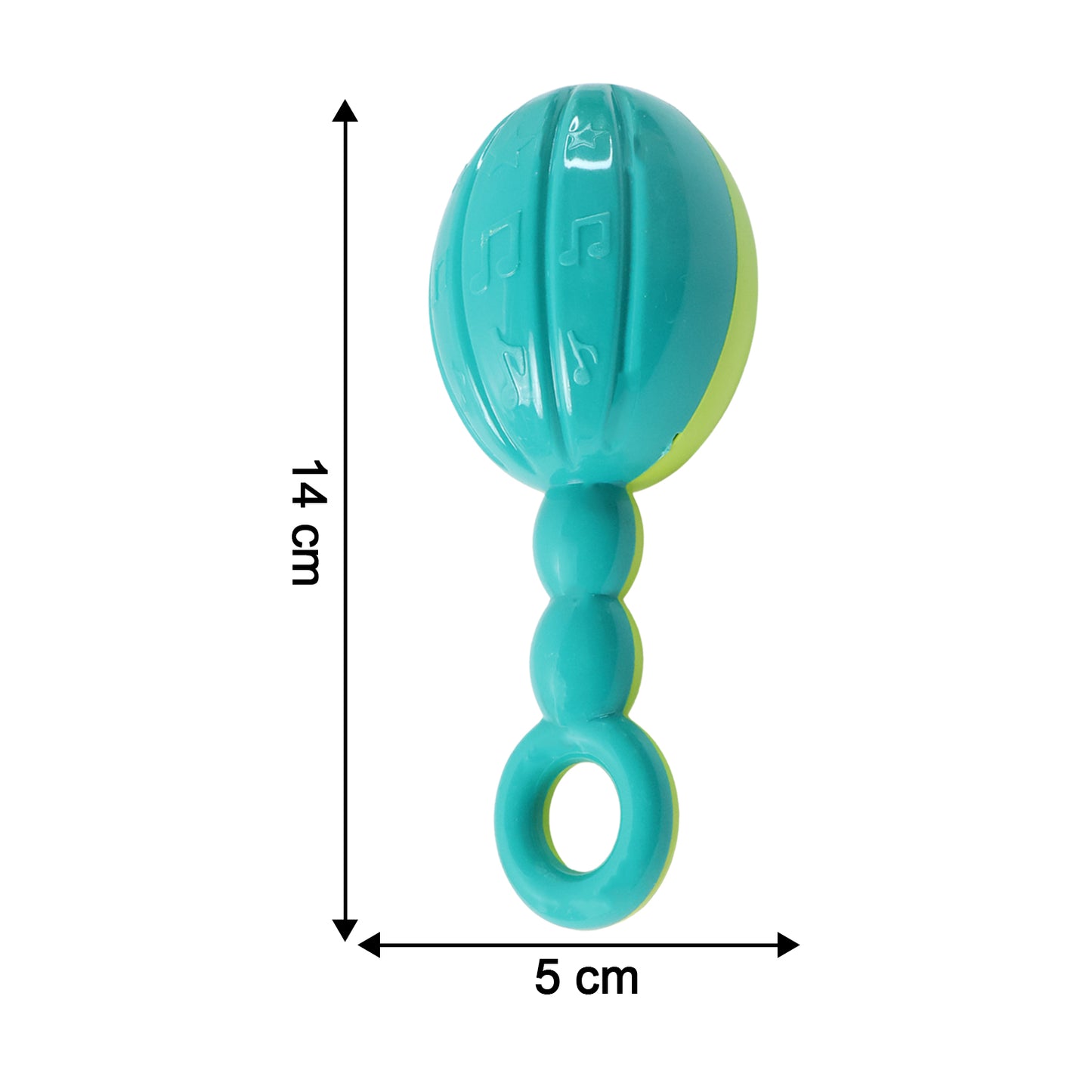 Set of six Wukusy baby hand rattle toys with colorful, textured designs for infants to grasp and shake.