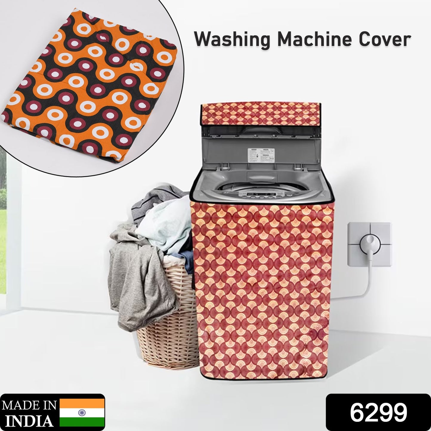 Wukusy waterproof washing machine cover in size 80x60x60 cm, designed for home improvement to protect appliances from dust and moisture.