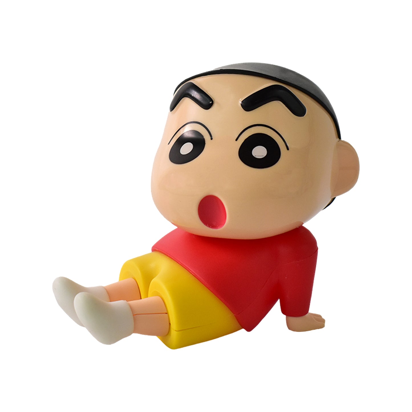 Wukusy Shinchan character sitting figurine, detailed Japanese anime-style collectible figure on a plain background