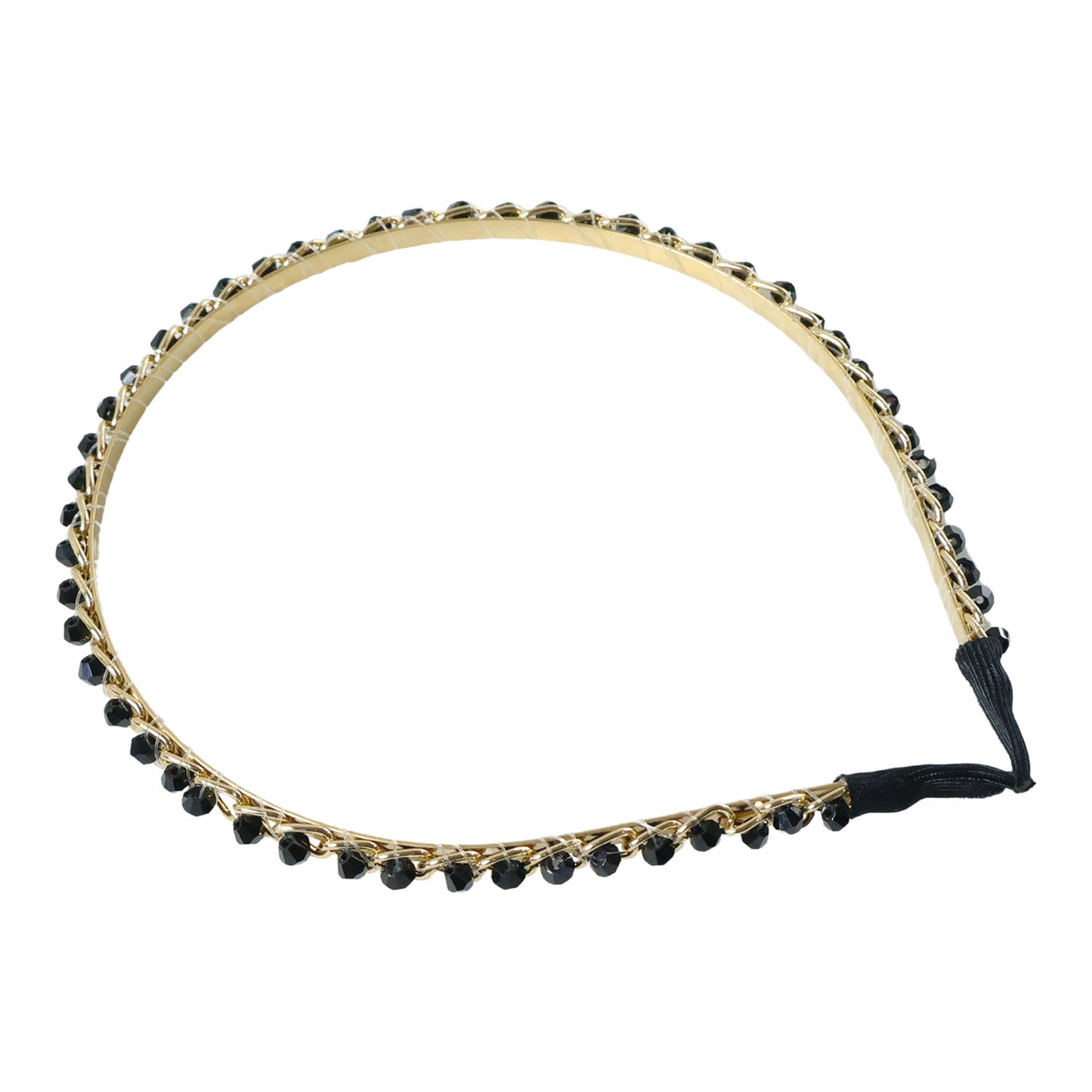 Elegant gold finish decorative hair band by Wukusy, featuring a stylish design for hair accessory fashion.