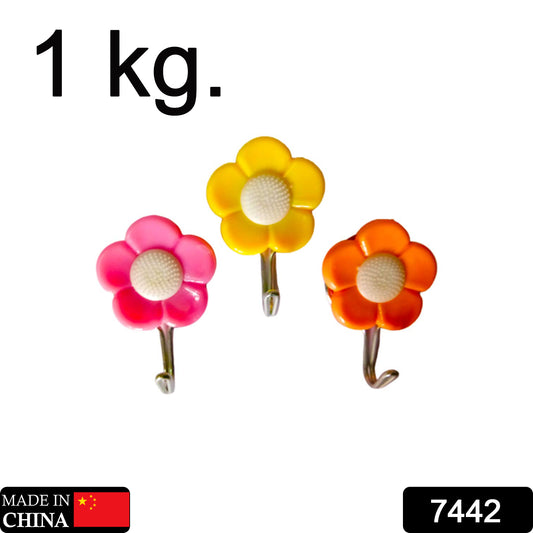 Wukusy 7442 Mix Strong Hook, premium look home hook, mounted on wall for hanging items, 1kg weight capacity.
