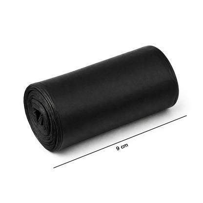 Wukusy heavy duty garbage trash bags roll with 50 black plastic bags, 45x50 cm size for durable waste disposal.