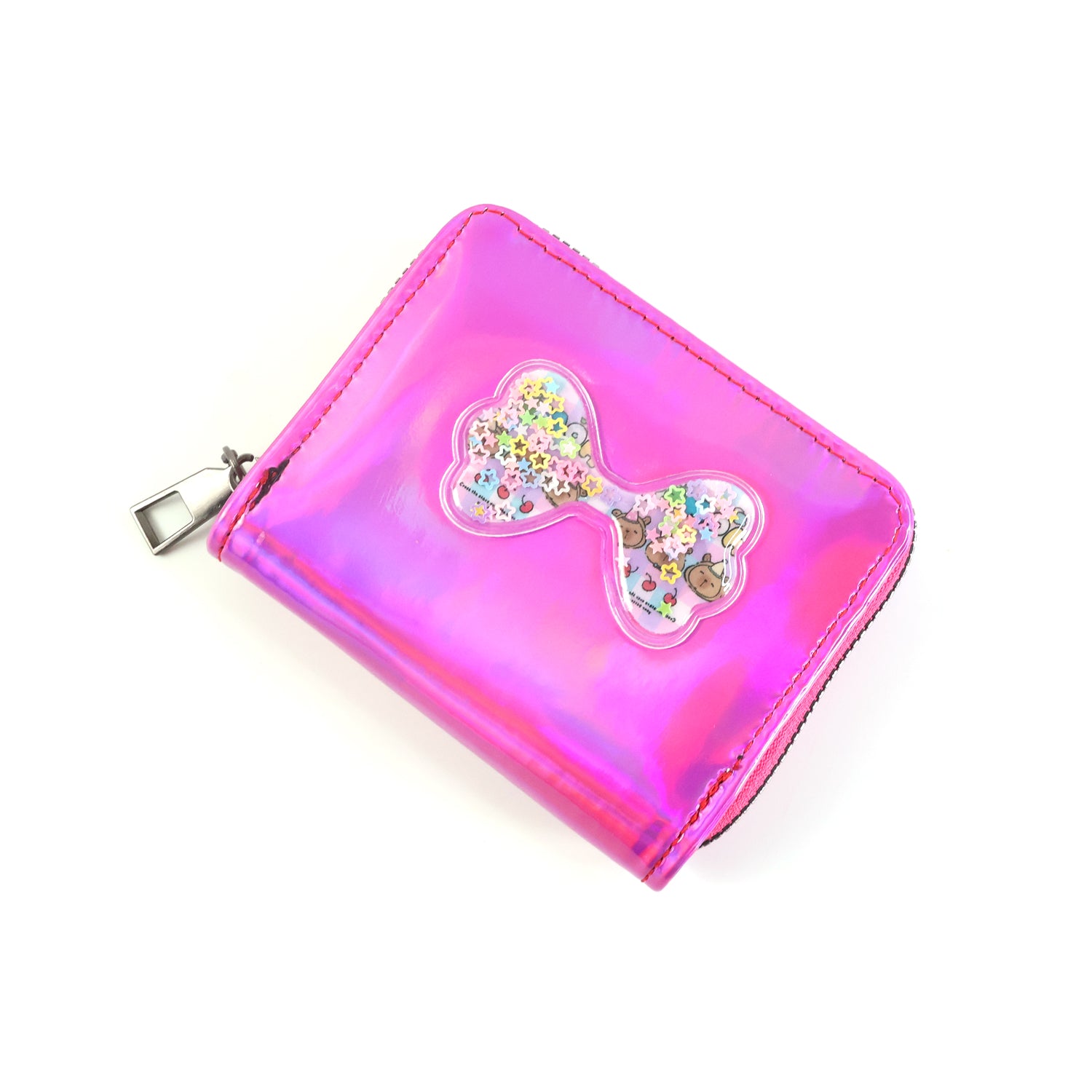 Colorful Wukusy kids' travel wallet featuring multiple compartments and fun design for children.