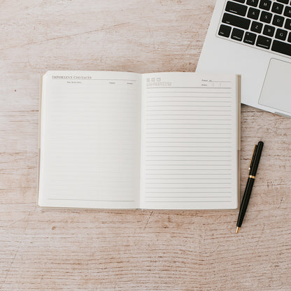 Wukusy hardbound diary notebook with 100 pages, 240x180mm, featuring a durable cover and lined paper for daily writing.