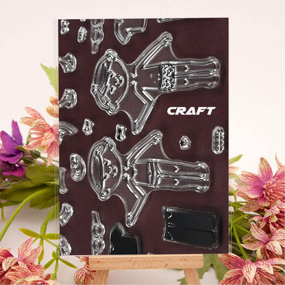 Wukusy reusable rubber TPR stamp set with mixed designs for DIY projects, envelopes, diaries, invitations, and paper crafts.
