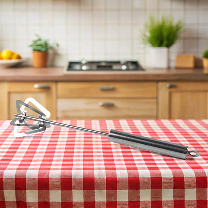 Wukusy hand push mixer egg whisk made of stainless steel, kitchen tool for whipping and blending eggs and ingredients.