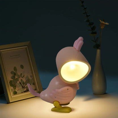 Wukusy magnetic parrot-shaped night lamp with battery included, designed for home decor and nighttime lighting.