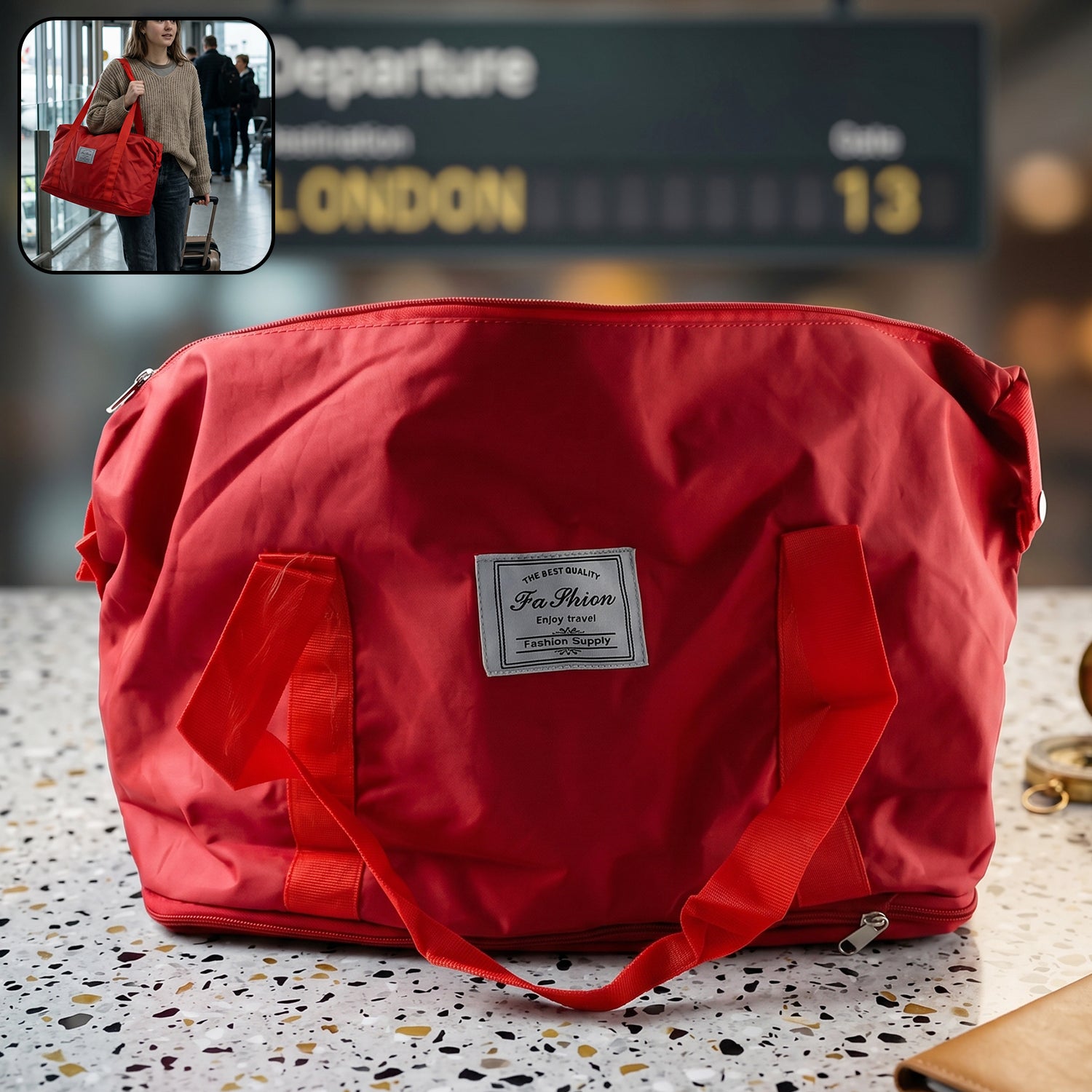 Wukusy premium travel carry bag, 40x54 cm, durable fabric with handles, suitable for luggage or weekend trips.