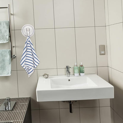 Plastic suction cup hook by Wukusy, versatile home and kitchen accessory for hanging lightweight items on smooth surfaces.