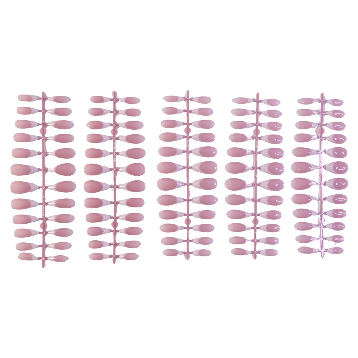 Wukusy artificial nail tips set for elegant French manicure, showcasing neatly shaped white tips on clear base for at-home nail art.