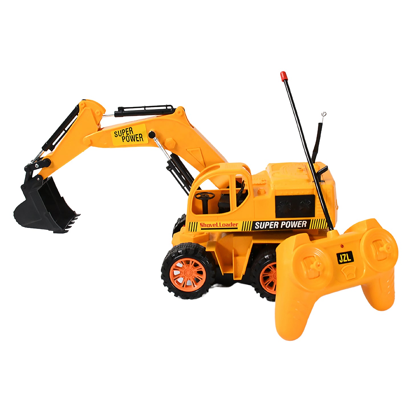 Wukusy JCB construction toy set featuring a remote control JCB truck and accessories for kids and boys, durable plastic construction toy