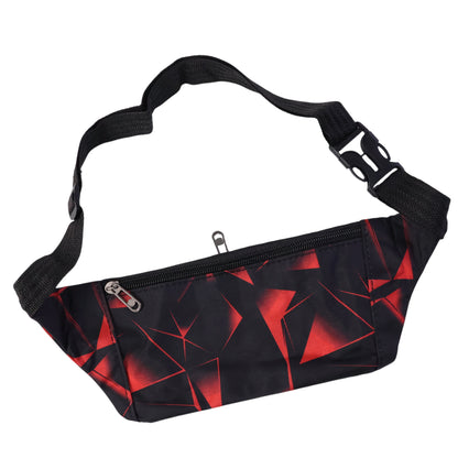 Adjustable Wukusy sports waist pouch with zipper and adjustable strap, ideal for running and outdoor activities.