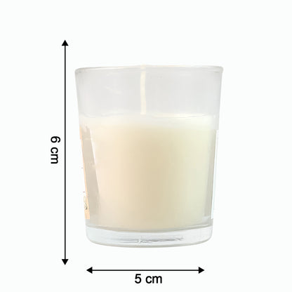 Blueberry Soy-blend Votive Candle in glass holder by Wukusy, 50g, designed for home decor and ambient lighting.