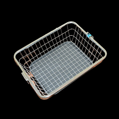 Stainless steel dish drainer rack with drip tray and utensil drying stand, Wukusy home kitchen plate and utensil drying basket.
