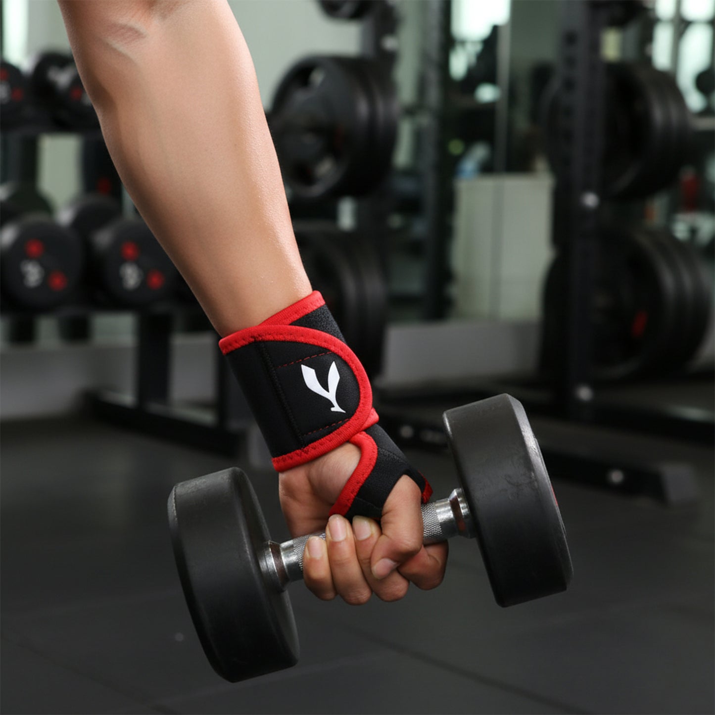 Wukusy adjustable wrist support brace for sports, shown on a person's wrist, offers stability and compression during physical activity.