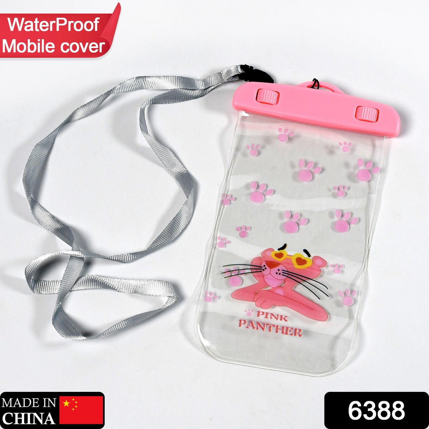 Wukusy waterproof zip lock mobile pouch protecting smartphone under water, ideal for all mobile phone types.