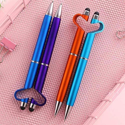 Wukusy 1594 3-in-1 ballpoint pen with stylus and mobile stand, featuring a sleek design and functional multi-use features.