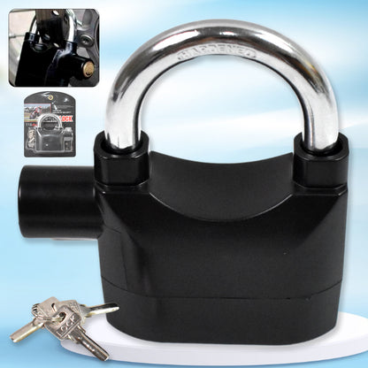 Wukusy plastic waterproof siren alarm lock with three keys, used for home security and improvement.