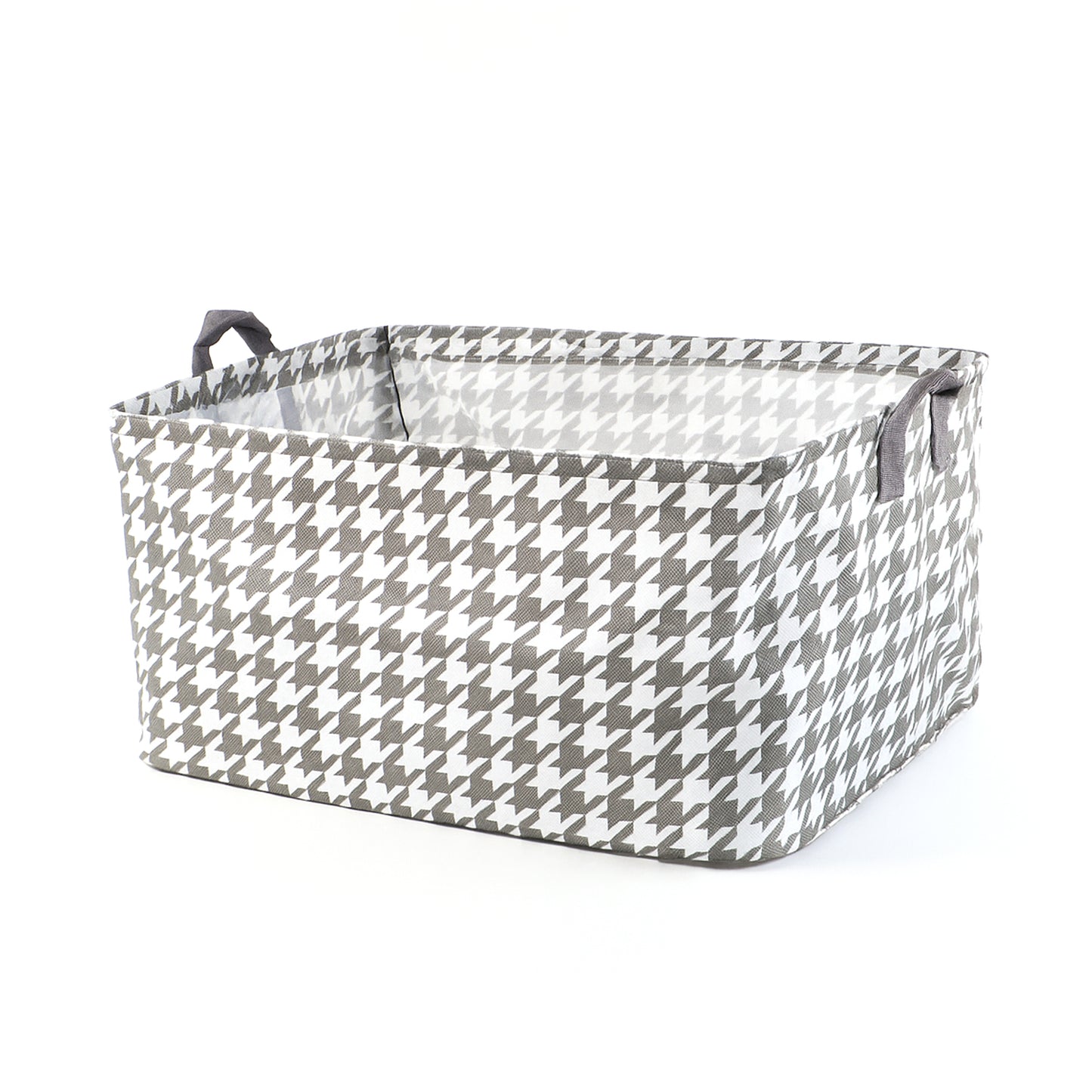 Wukusy foldable fabric storage box with handles, 47x28 cm, in neutral color, ideal for home organization and storage.