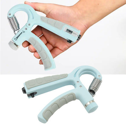Wukusy hand grip strength trainer for men, adjustable finger exerciser for muscle recovery and grip strength training.