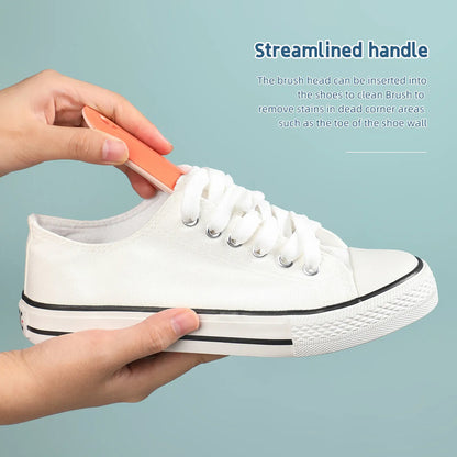 Small Wukusy cleaning brush for shoes and clothes, with durable bristles for effective dirt removal and fabric cleaning.