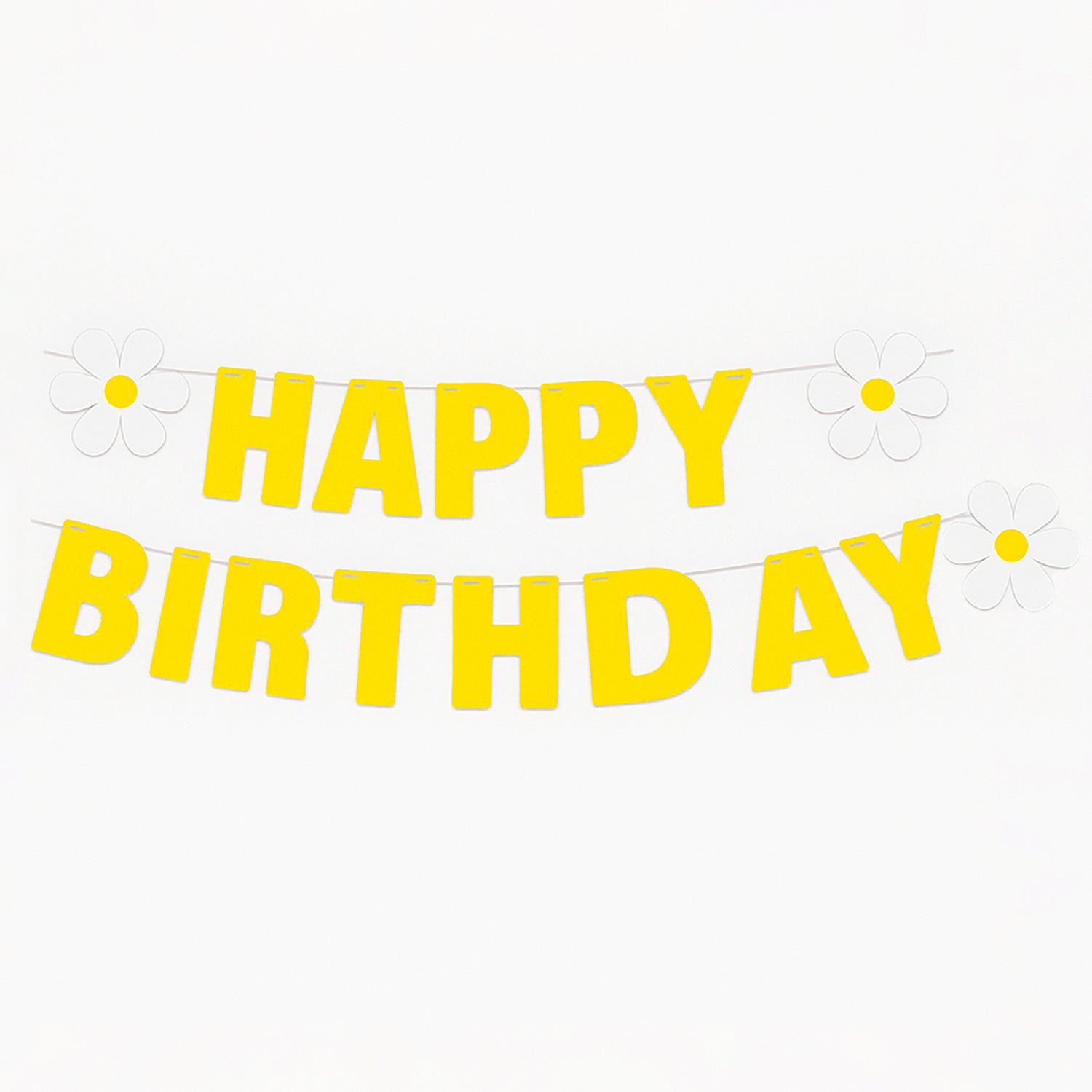Wukusy Happy Birthday party decoration banner set with colorful letters hanging on a string for home celebration decor